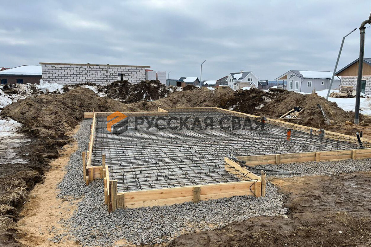 Заливка монолитной плиты в КП Графское