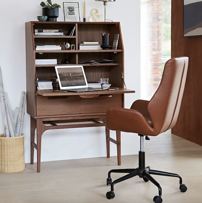 Письменный стол-секретер в винтажном стиле из орехового дерева, Larsen