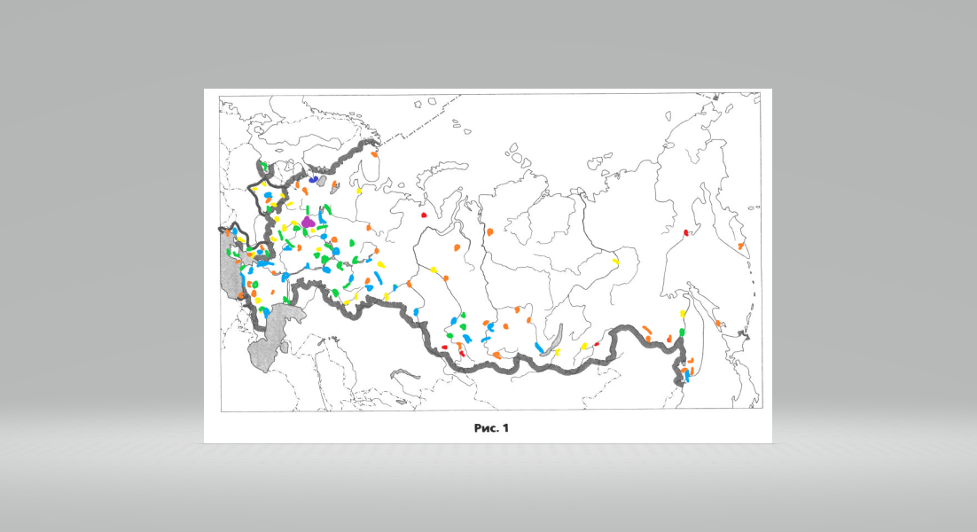 Карта городов Большой России.