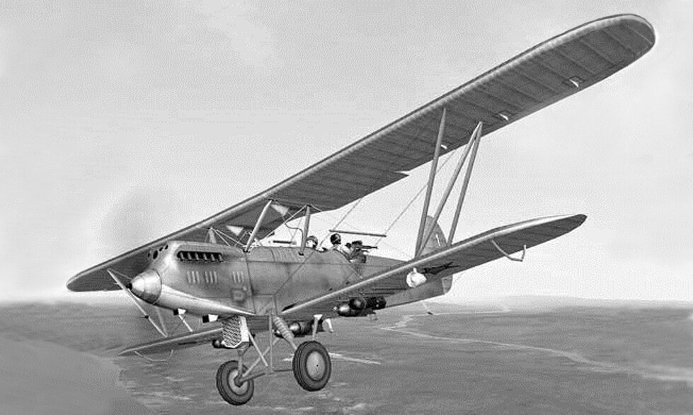 Р-5 в воздухе. 