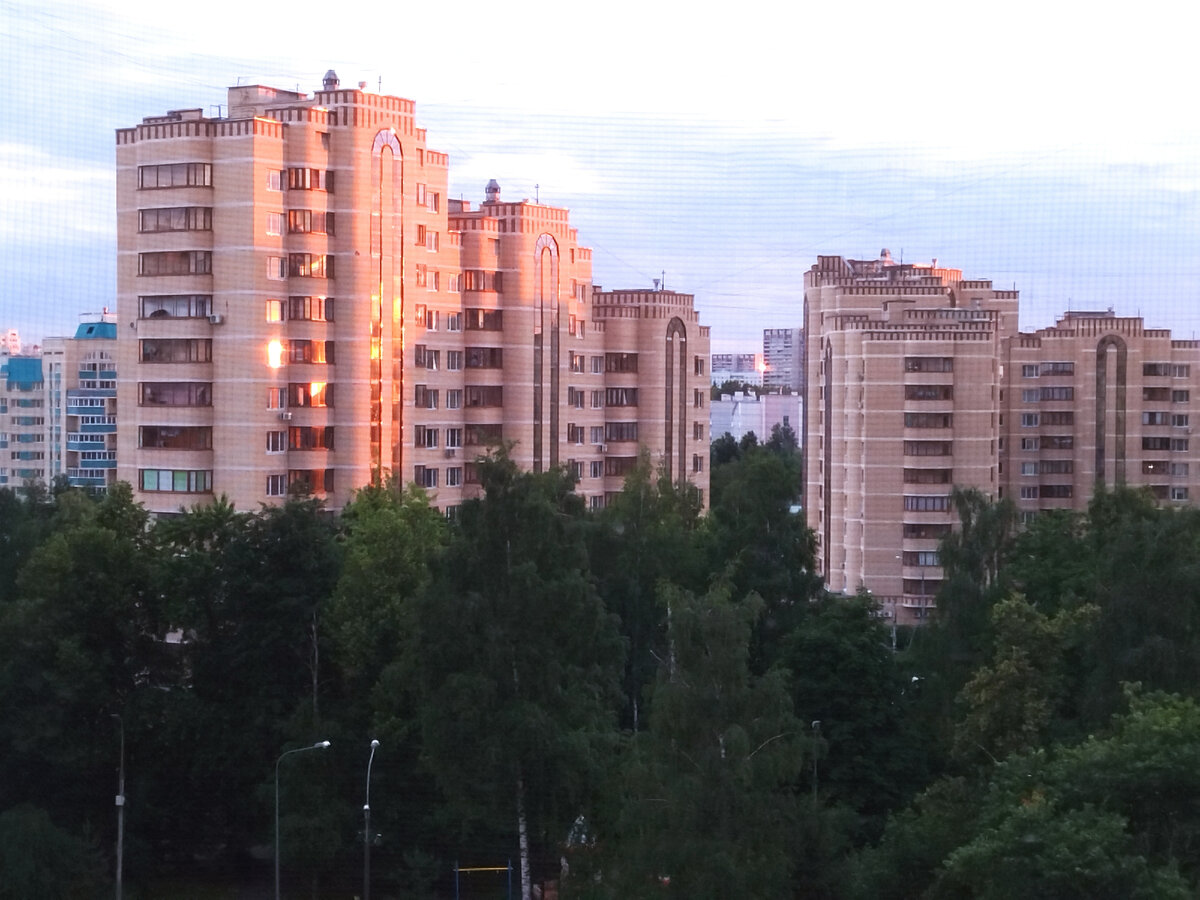 Зеленоград на закате, вид из моего окна