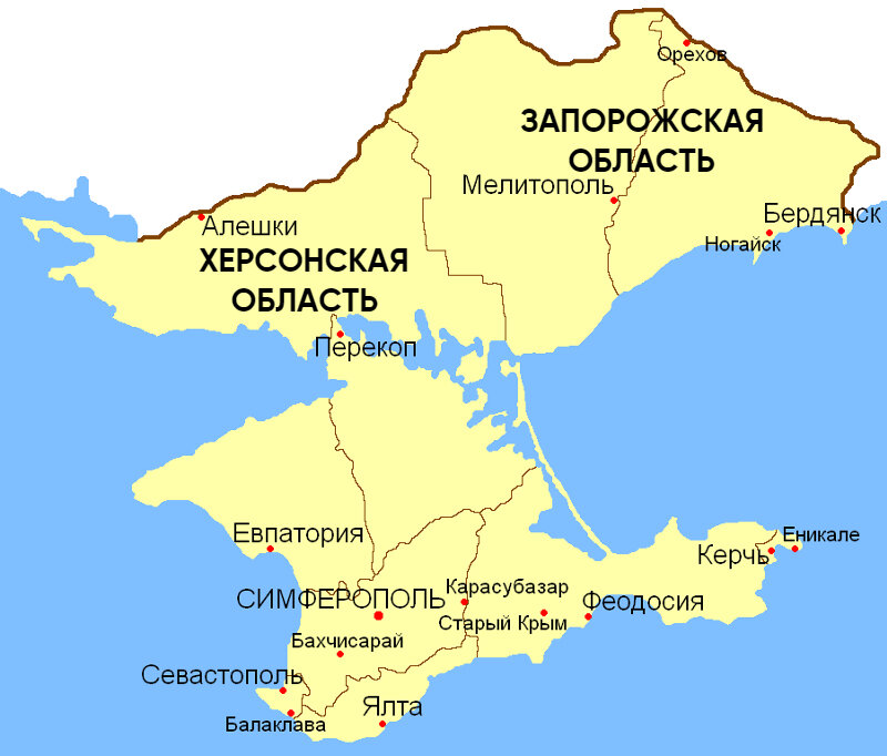 Запорожская и Херсонская области в дальнейшем возможно будут объединены в один регион (Таврический)?