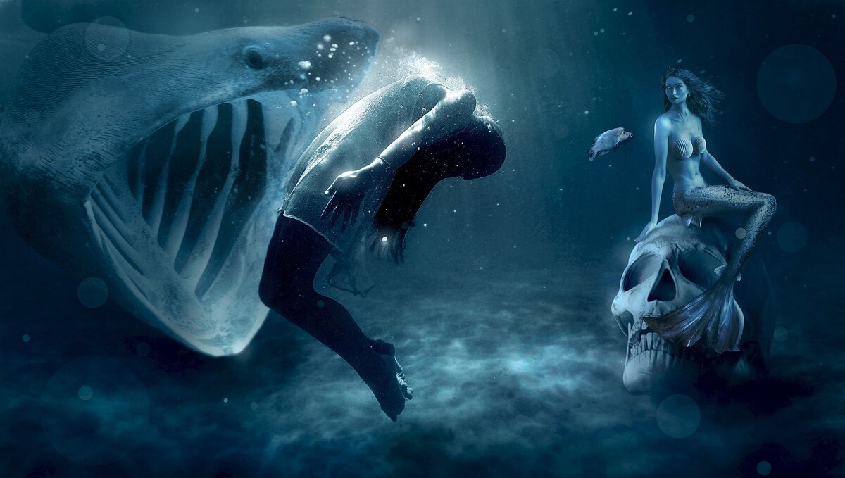Страшные существа под водой