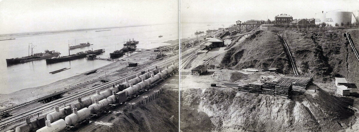 Панорама нижней террасы Нобелевского городка в Царицыне. Начало 1880-х гг.