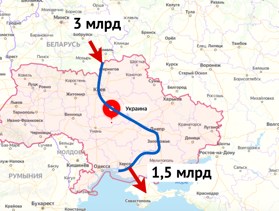 Разделение украины по днепру карта