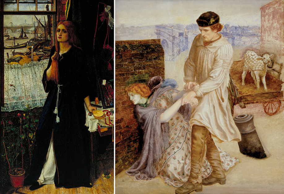 "Мысли о прошлом", Джон Стенхоуп, 1859. "Найдена", Данте Габриэль Россетти, 1853-69. (сс) Wikimedia Commons