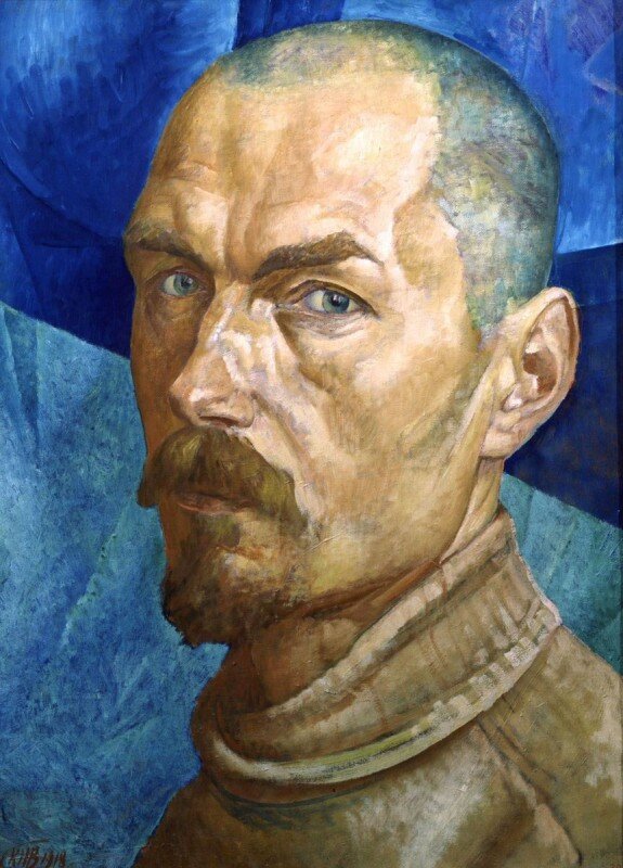 Кузьма Петров-Водкин. Автопортрет, 1918 г.