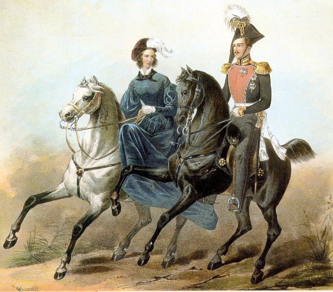 в.к. Александра Федоровна и в.к. Николай Павлович