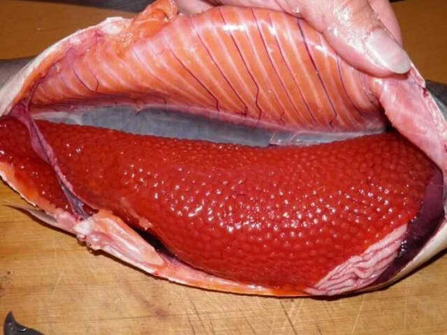 А вым когда-нибудь попадалась рыба с "сюрпризом" внутри? 