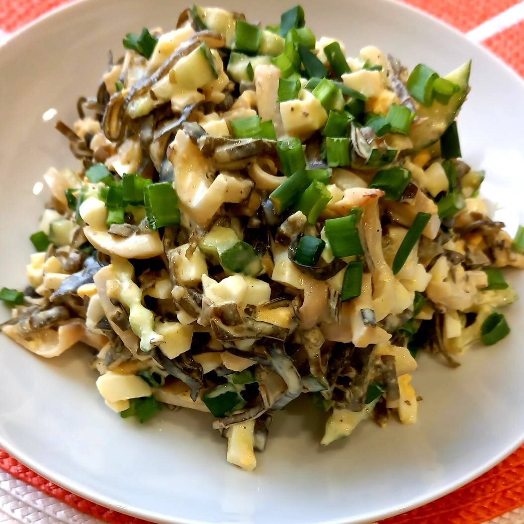 Салат из морской капусты и яиц с семечками – пошаговый рецепт приготовления с фото
