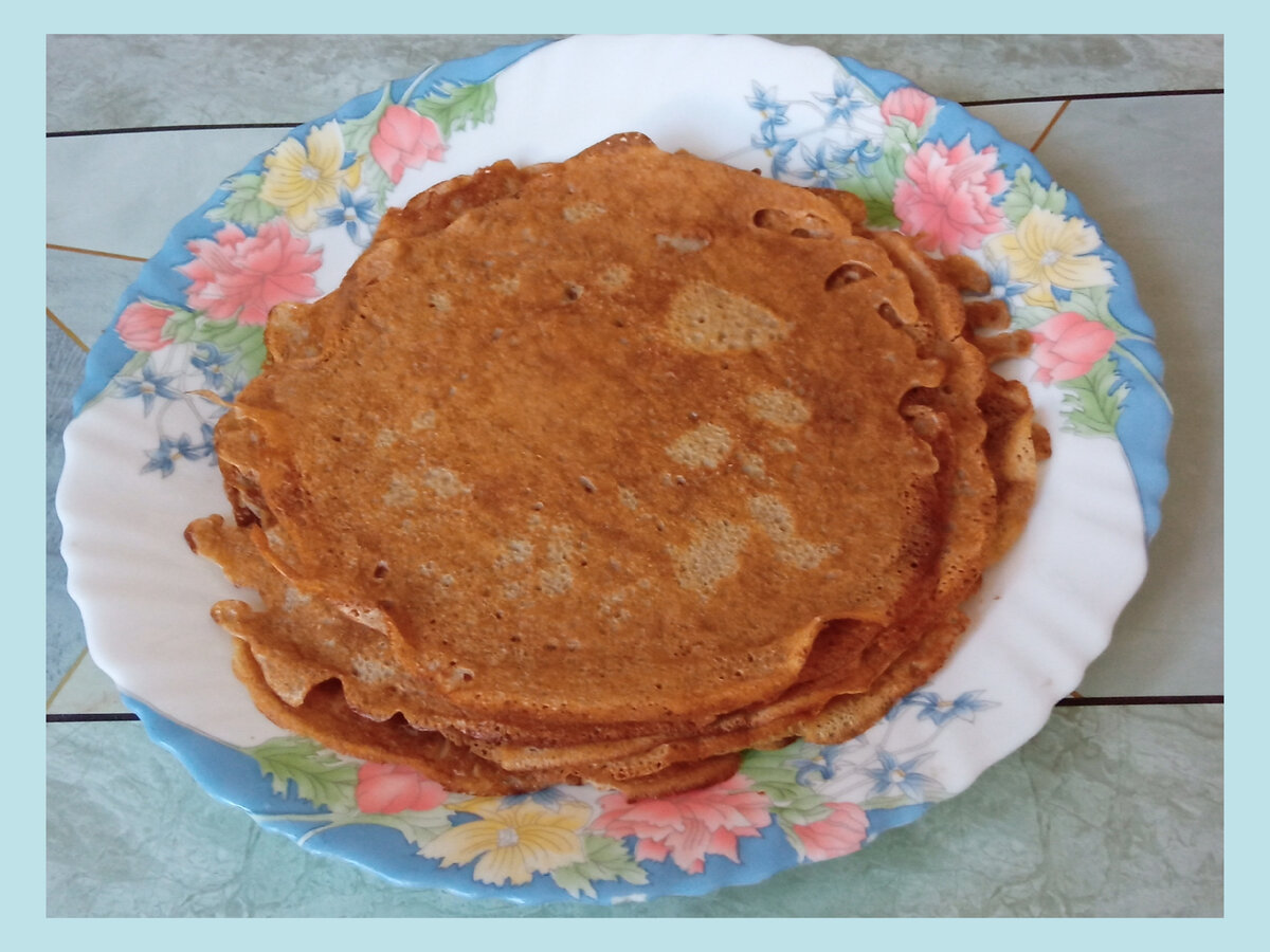 Блины из цельнозерновой муки на воде