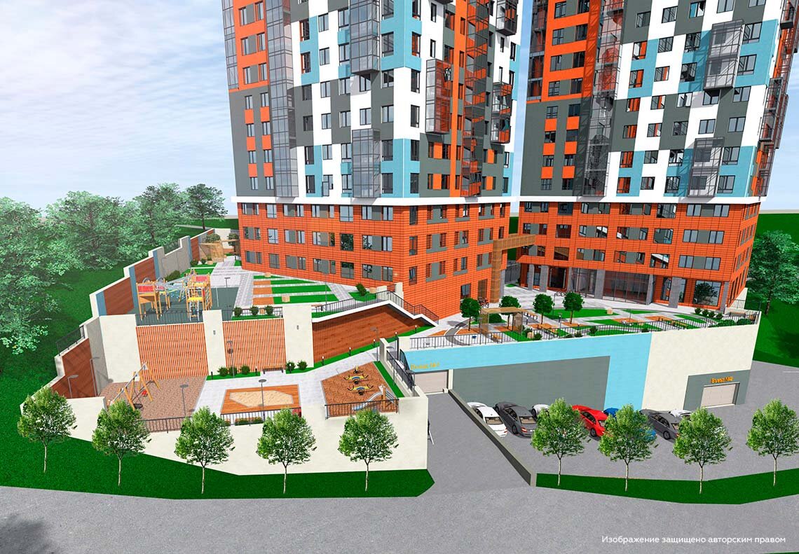 Визуализации благоустройства ЖК "На Депутатской"