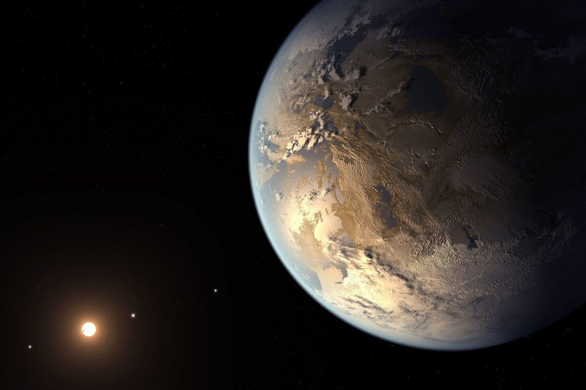 Планета Kepler-186 f в представлении художника