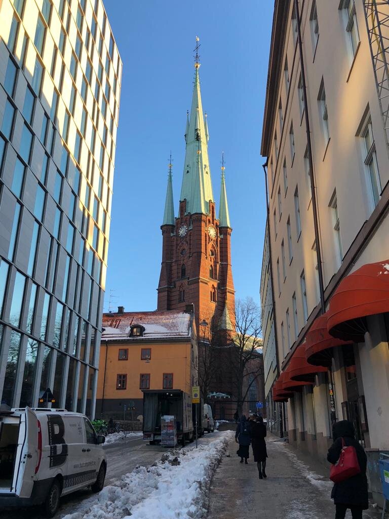 зимой Стокгольм выглядит как один сплошной сугроб