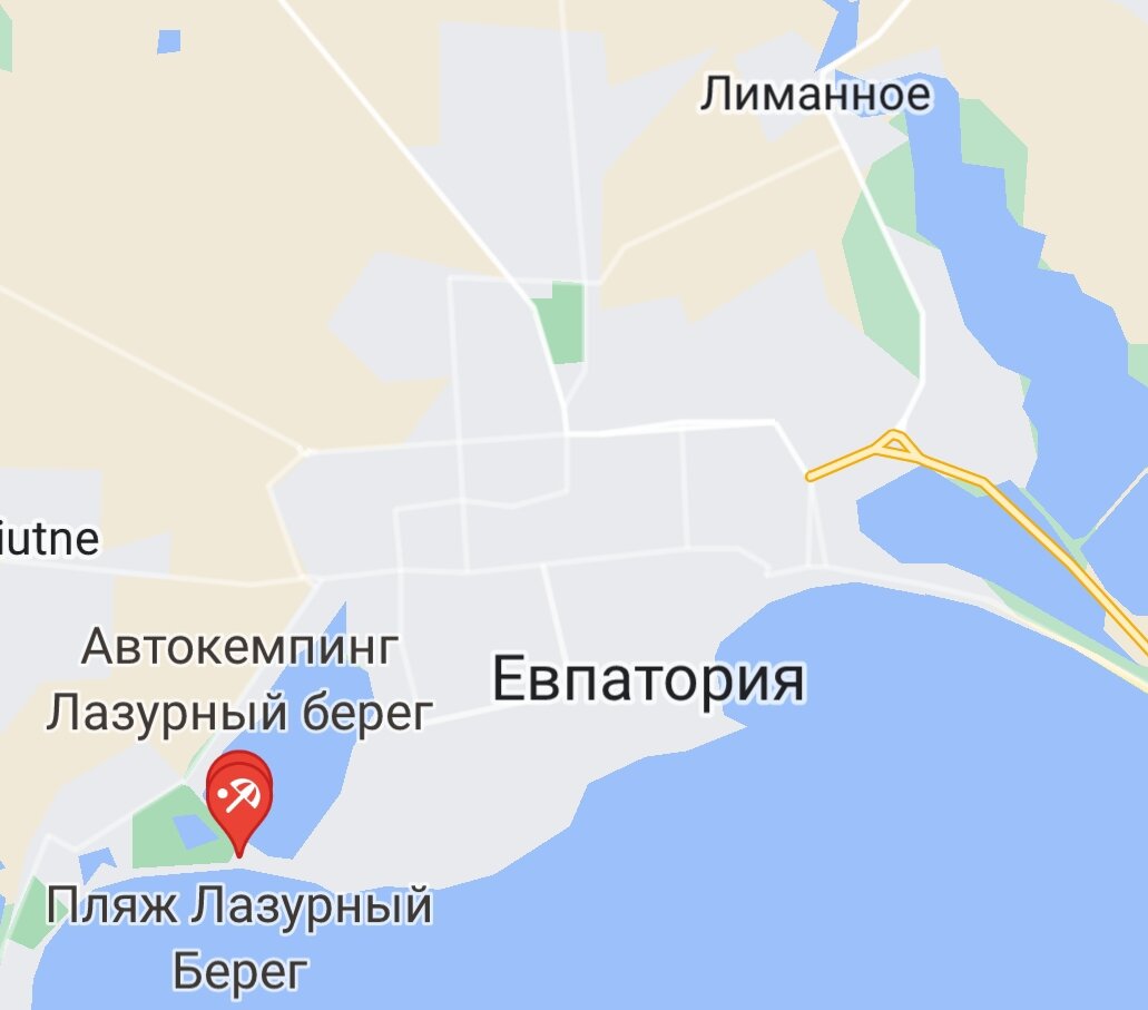 Автокемпинг на пляже, западная часть города