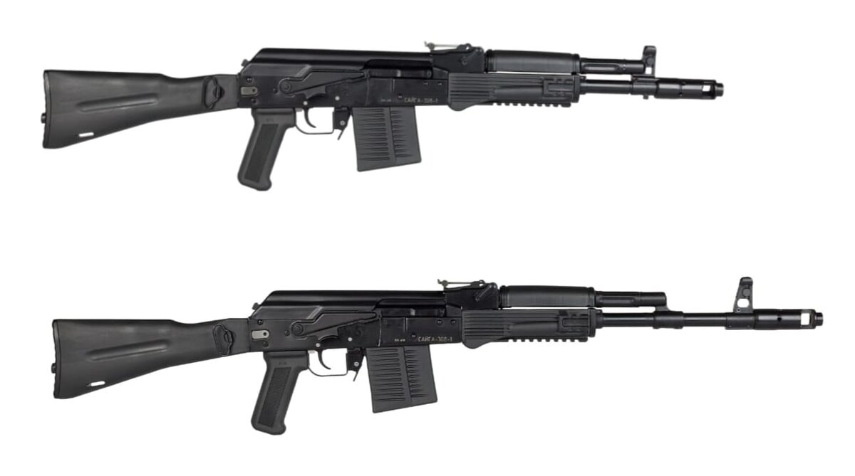 визуальные изображения карабинов сайга 308 в исп. 46 и исп. 61