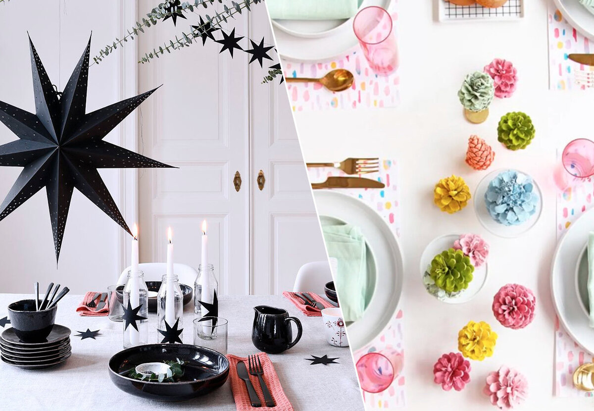     Как украсить стол к Новому году: 20 простых идей