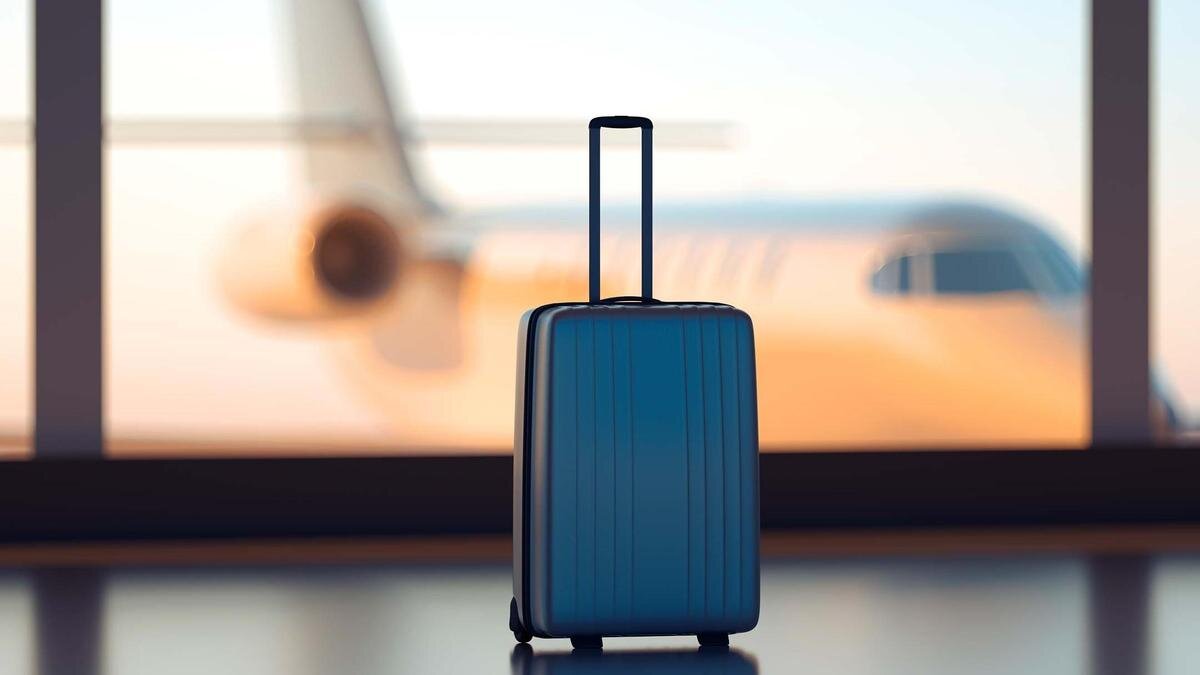    Чемодан стоит в пустом зале:pexels.com
