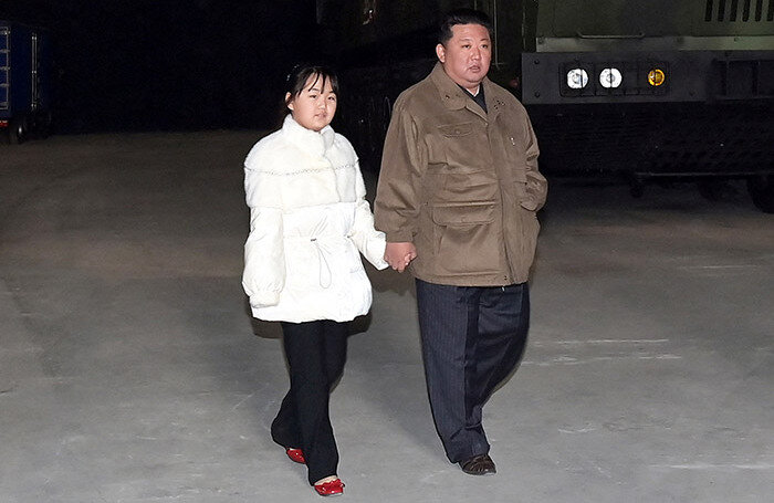    Ким Чен Ын c дочерью.KCNA/Reuters