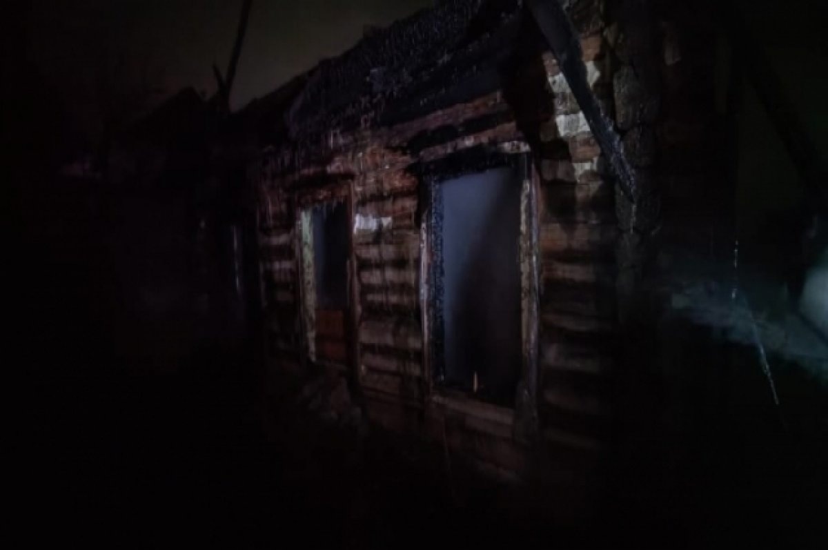    Дом полностью сгорел.