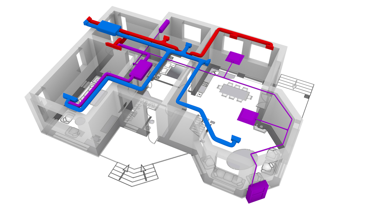 Вентиляция в частном доме под ключ: как выбрать, этапы подбора |  Аэроконтроль.Ру - все о кондиционерах, вентиляционных установках и  отоплении | Дзен