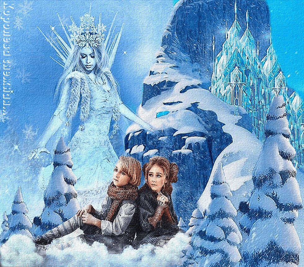 Рисунок кая и снежной королевы
