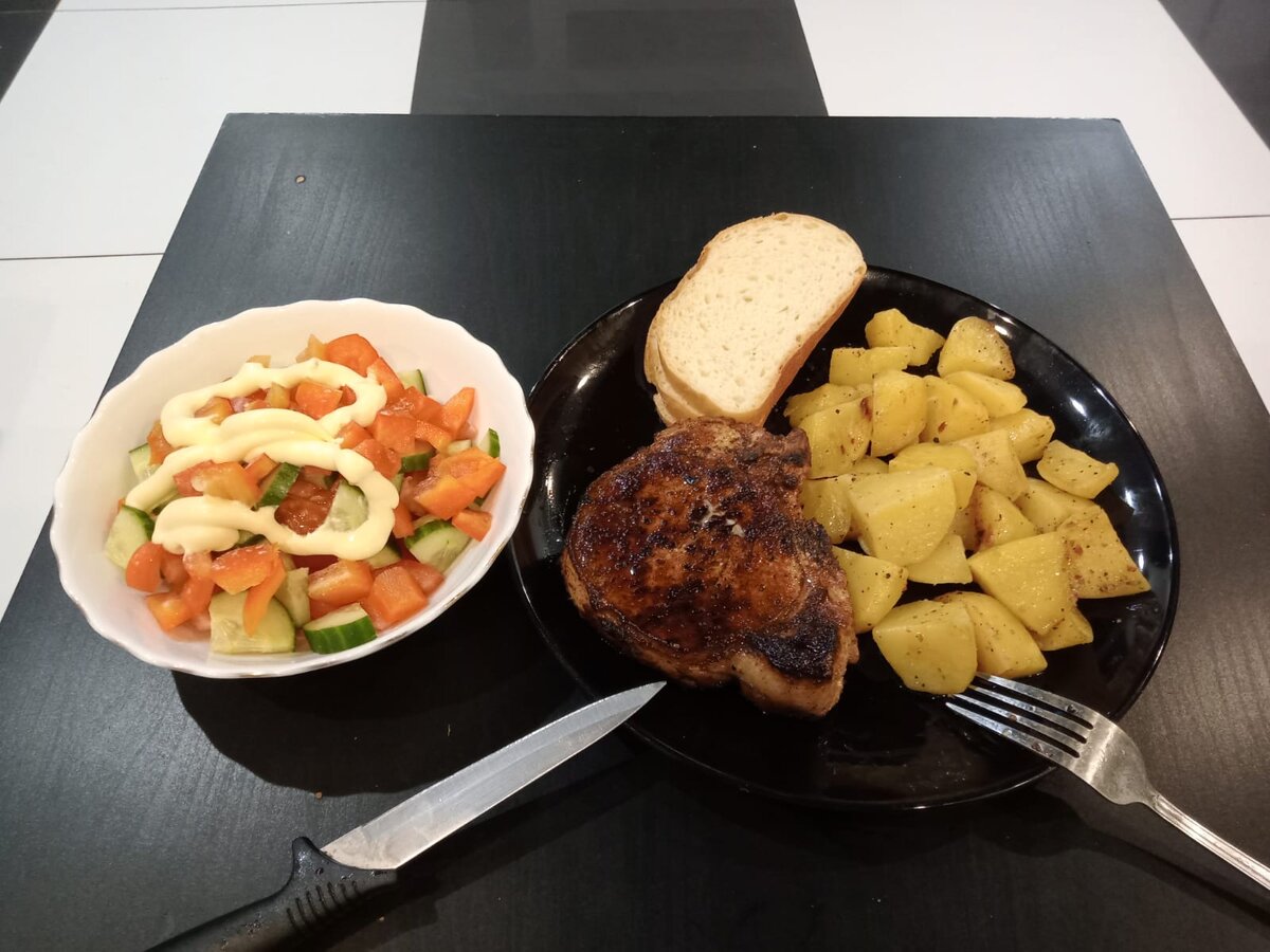 Вот ,например, ужин моего мужа. 