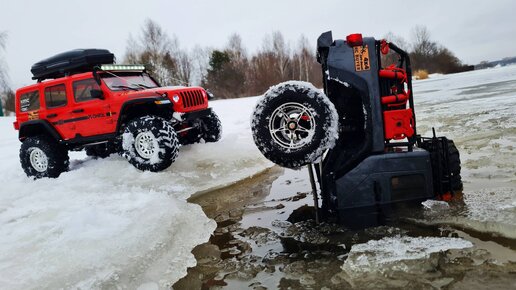 УТОПИЛИ JEEP Gladiator ... С трудом вытащили с помощью JEEP Wrangler ... RC OFFroad 4x4