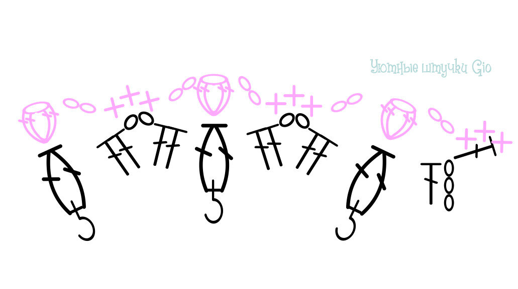 схема рельефной салфетки