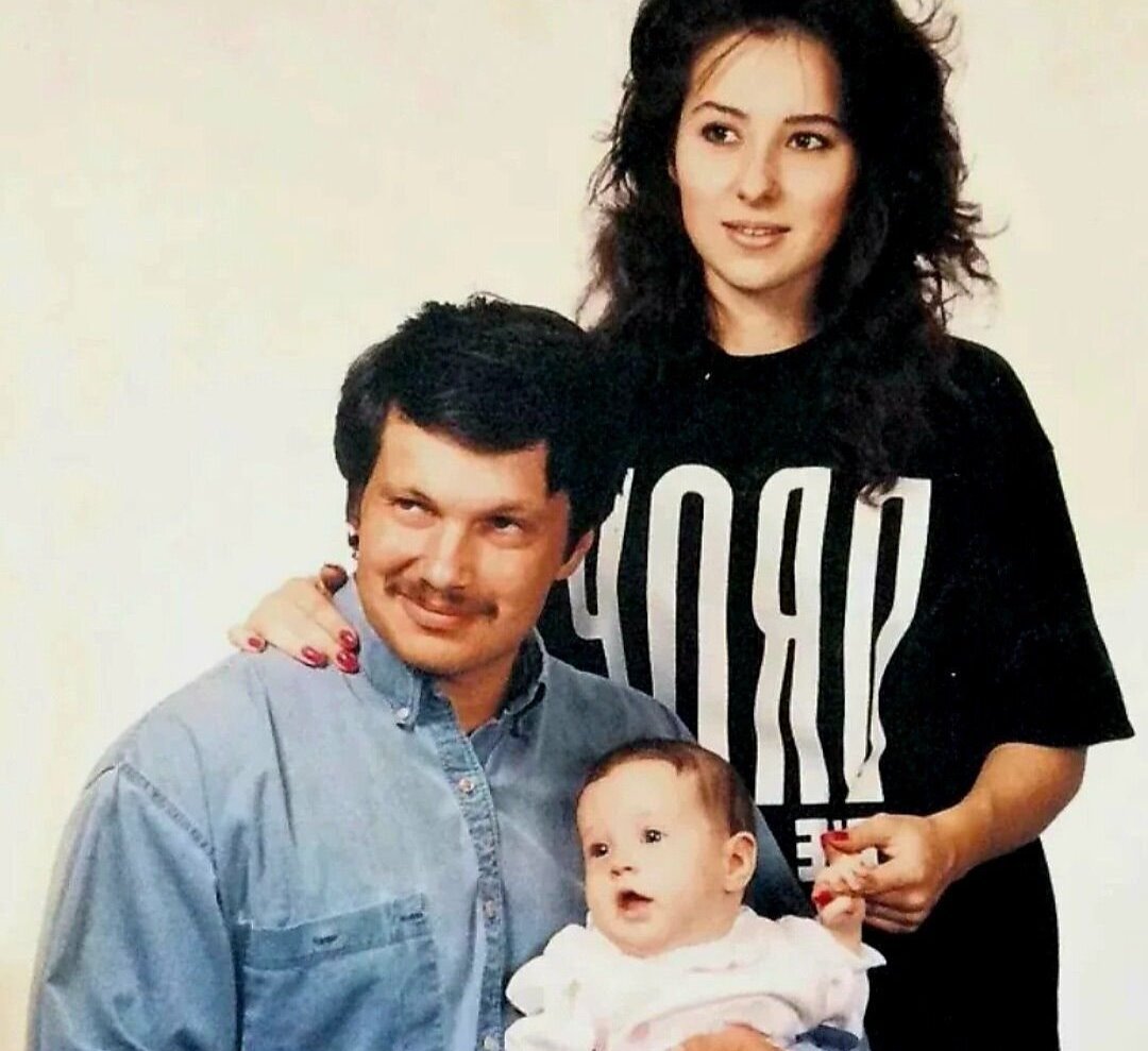 Соловьев со второй женой Юлией и дочерью Екатериной 