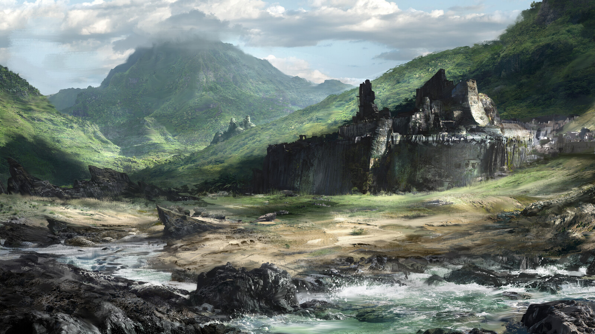 Наат. Развалины рабовладельческого форта (арт Benjamin Hoellrigl, www.artstation.com).