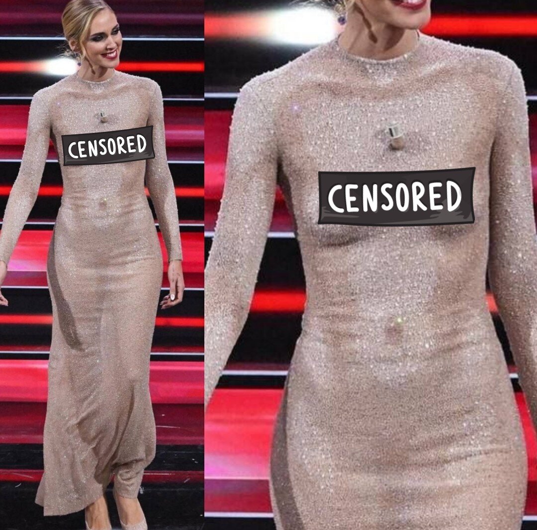 Черную плашку к сожалению пришлось наложить из-за правил Дзена, но под плашкой бюстик выглядит очень реалистично... Не менее реалистично, чем пупок.