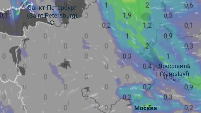 Карта осадков торжок на сегодня