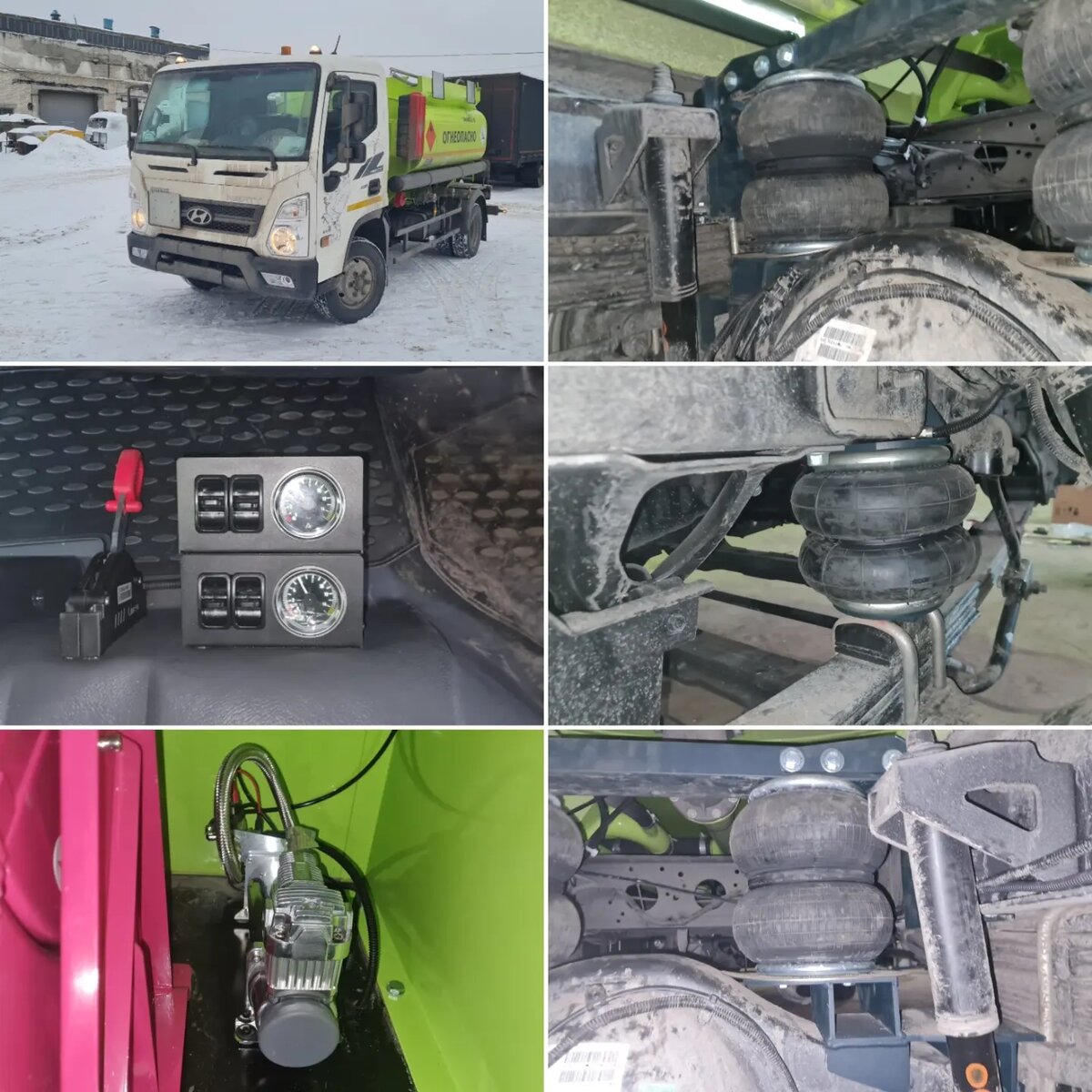 Установка пневмоподвески Хендай Майти ЕХ8 