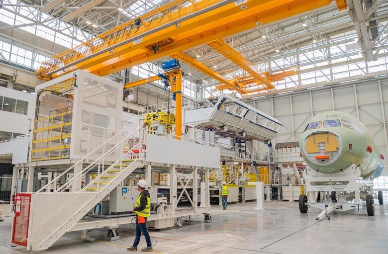  Airbus начал производство на бывшем заводе A380 в октябре. Фото: Airbus