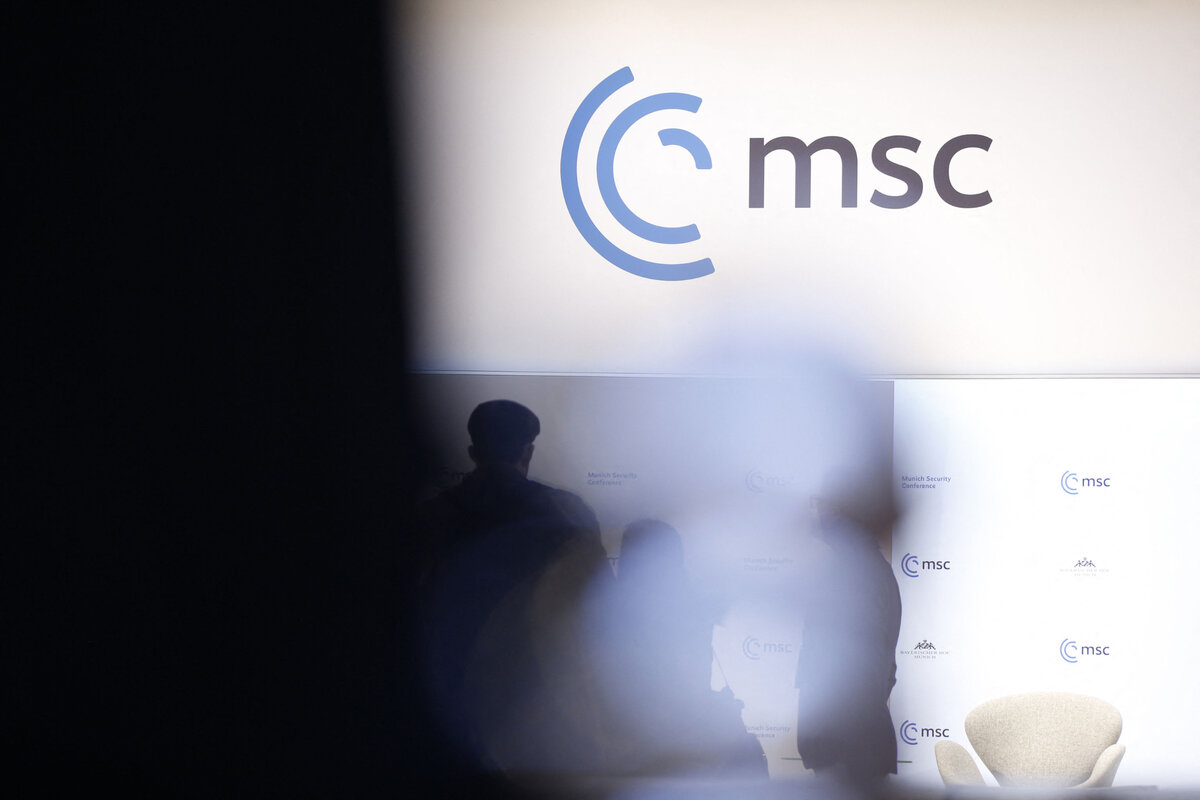 Логотип Мюнхенской конференции по безопасности // AFP 2023 / MICHAELA REHLE