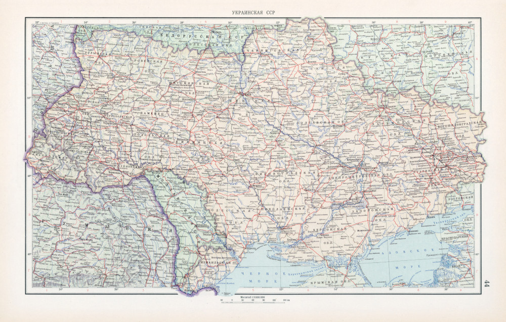 Карта россии до 1954 года