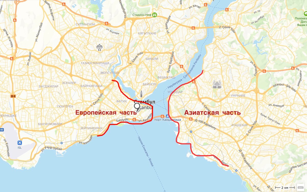 Карта Стамбула