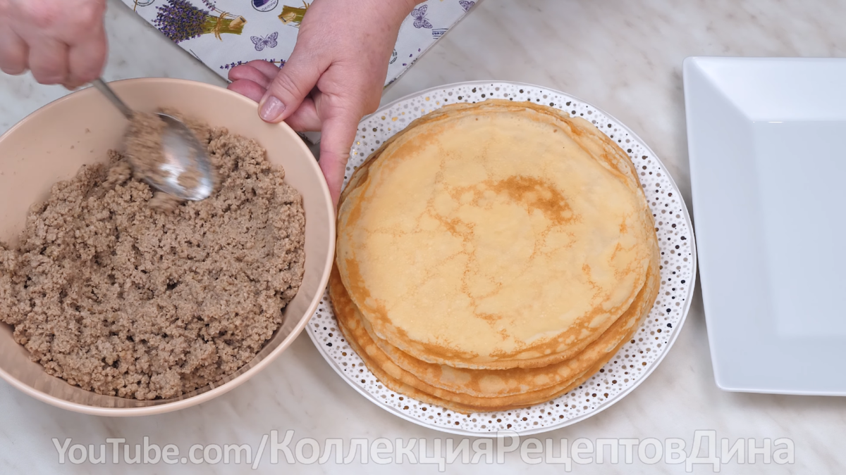 Идеальные блинчики с мясом! Тонкие блинчики с сочной мясной начинкой! | Дина,  Коллекция Рецептов | Дзен