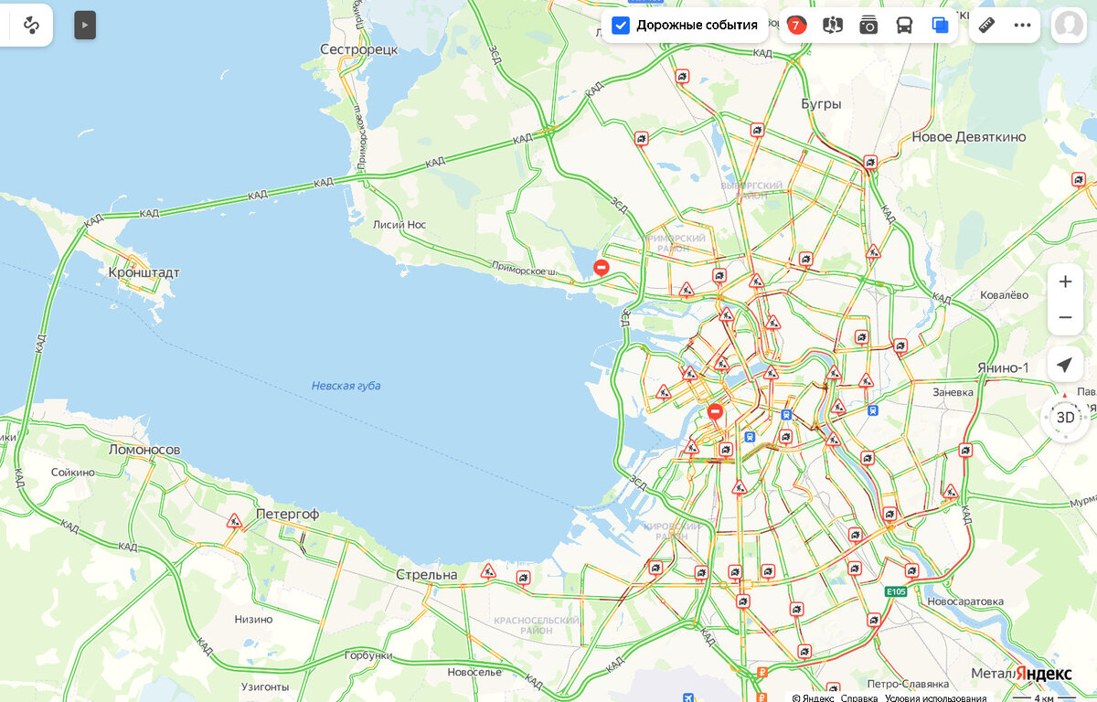 Кольцевая дорога санкт петербурга карта