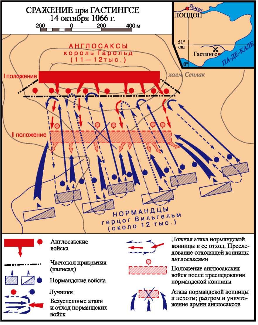 Битва при Гастингсе в 1066 году.