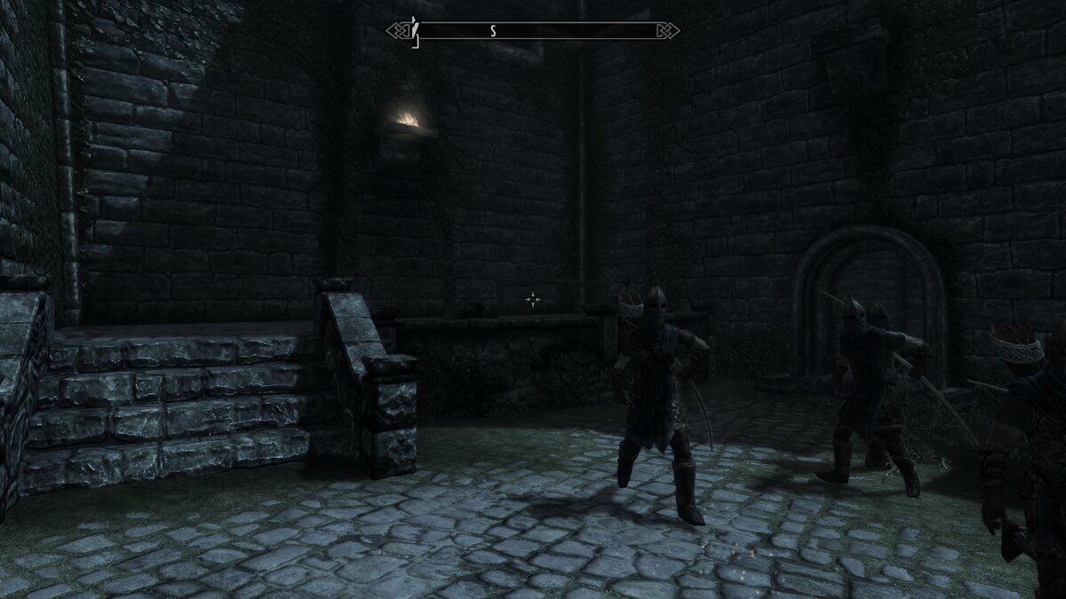 Ночной штурм города. Темно, но видно, что на лобном месте никого нет.