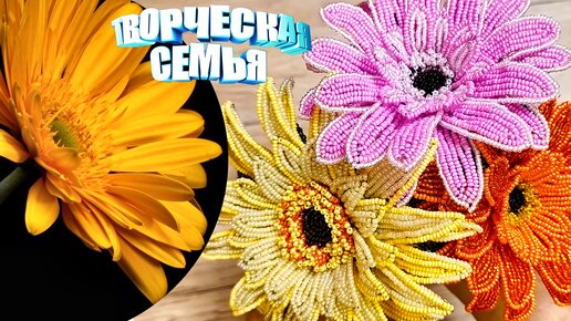 Герберы из бисера – схема плетения с пошаговым фото