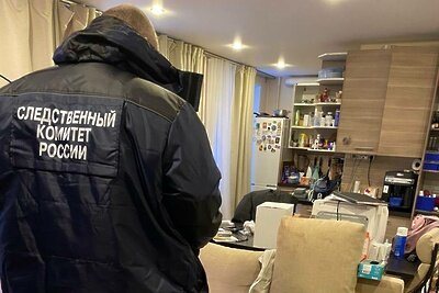    Место убийства на северо-западе Москвы ©Официальный телеграм-канал ГСУ СК России по г. Москве