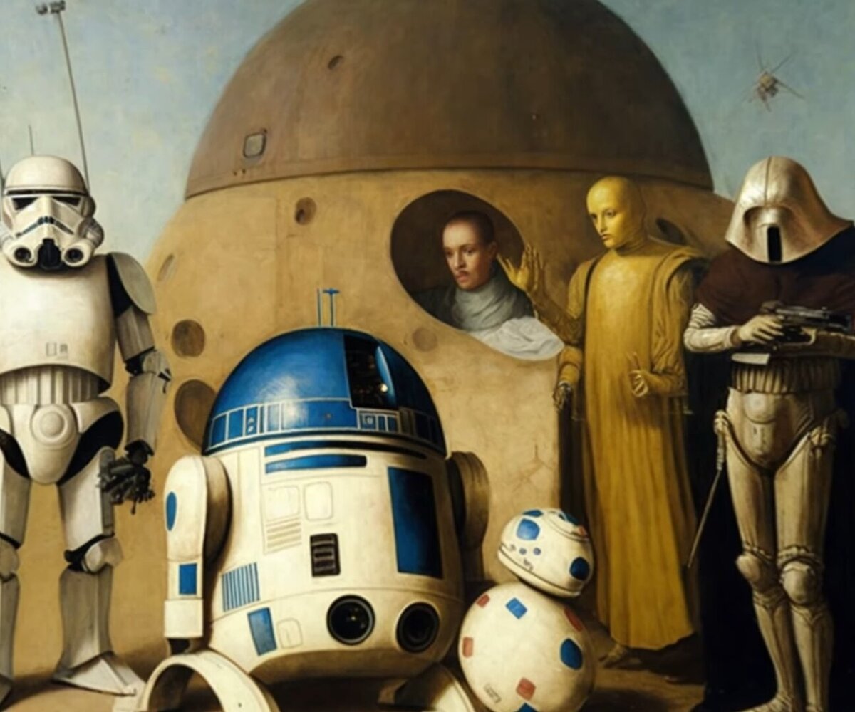    Если бы «Звездные войны» придумал Иероним Босх: нейросеть превратила космическую сагу в живописные полотна XV века