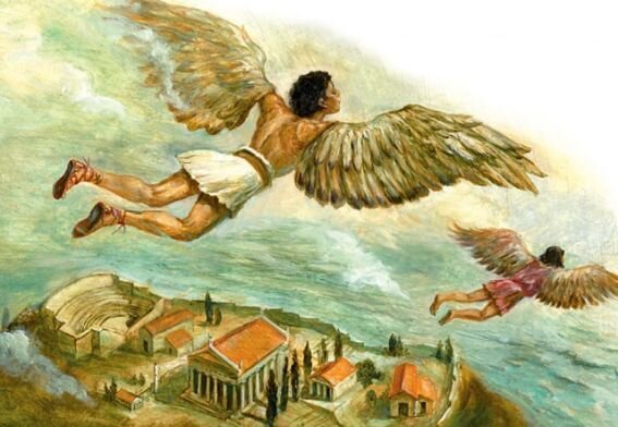 Икар и Дедал - первые в истории человечества дельтапланеристы, правда, только мифологические