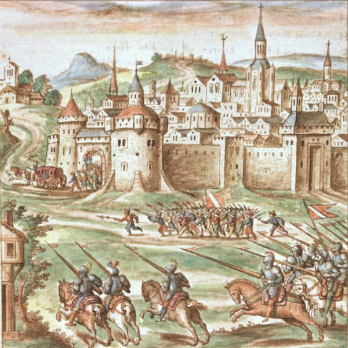 Гугеноты преследуют короля на пути в Париж