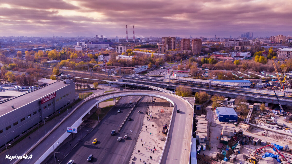 Пересечение Рязанского проспекта и МЦК (старое фото) 