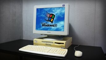 Обзор старого 22-летнего ПК 1998 года на Windows 98 ! + Обзор старых игр.