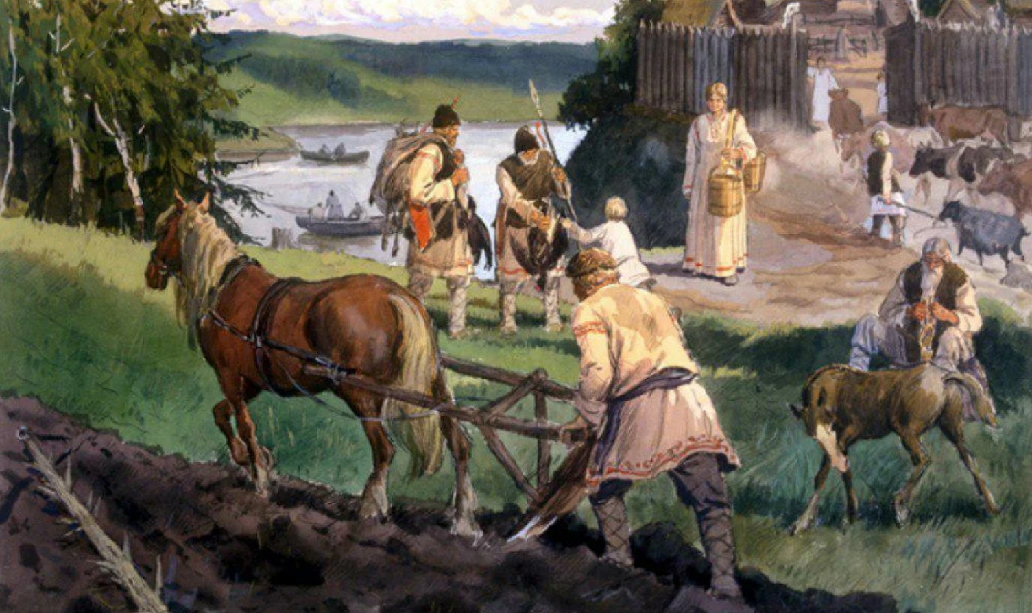 Рисунок на тему крестьянский труд
